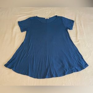 Robins egg blue short sleeve blouse